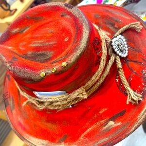 Designer Cowboy Painted Rope Rodeo Hat